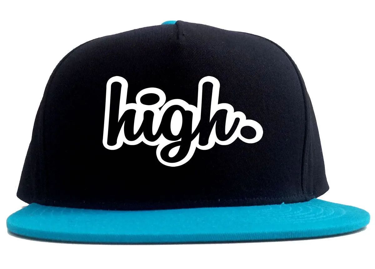 High Outline Weed 2 Tone Snapback Hat