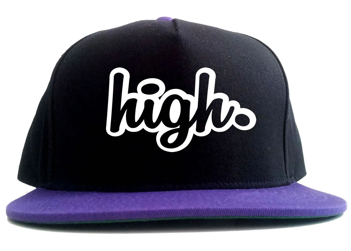 High Outline Weed 2 Tone Snapback Hat