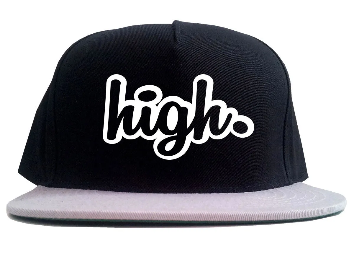 High Outline Weed 2 Tone Snapback Hat