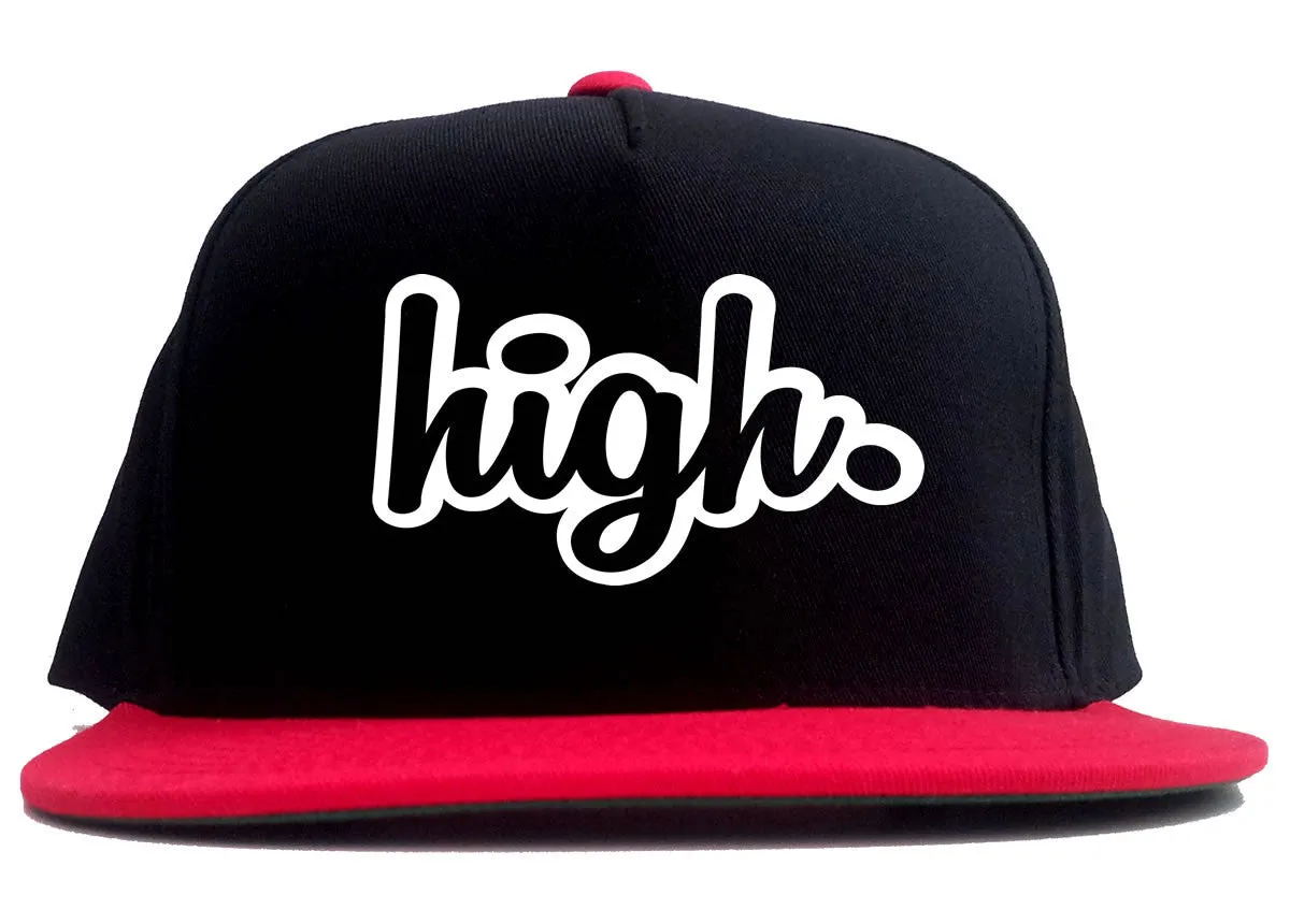 High Outline Weed 2 Tone Snapback Hat