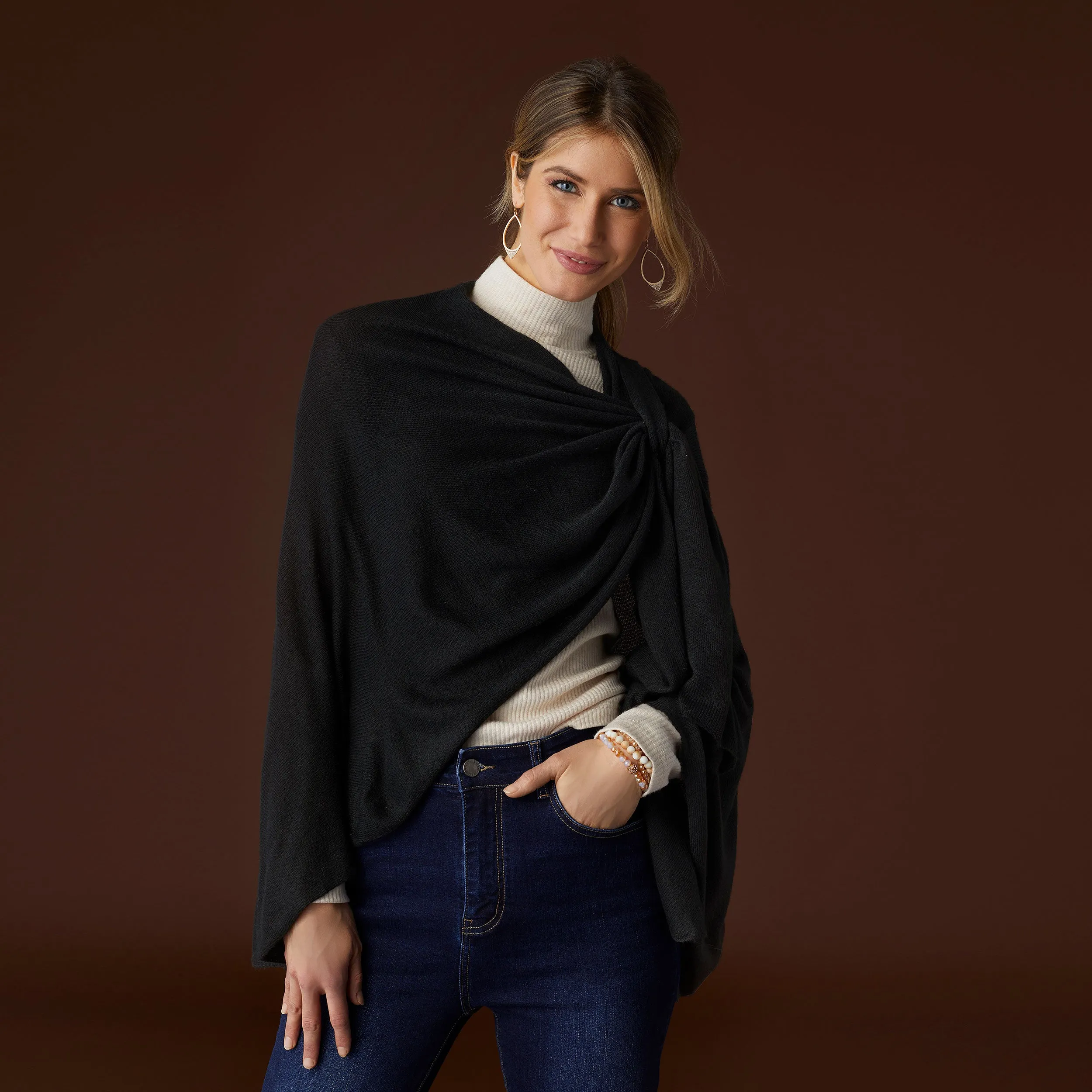 Kiara Pull Thru Wrap - Black