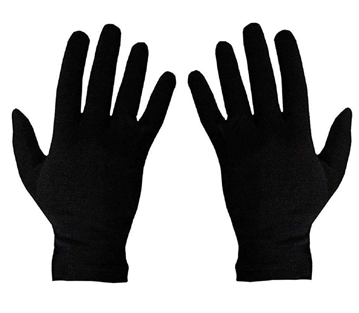 Kuber Industries Men's & Women's Cotton Hand Summer Gloves for Protection from Sun Burn/Heat/Pollution (Pack Of-2 Pairs, Black)-MASK46441