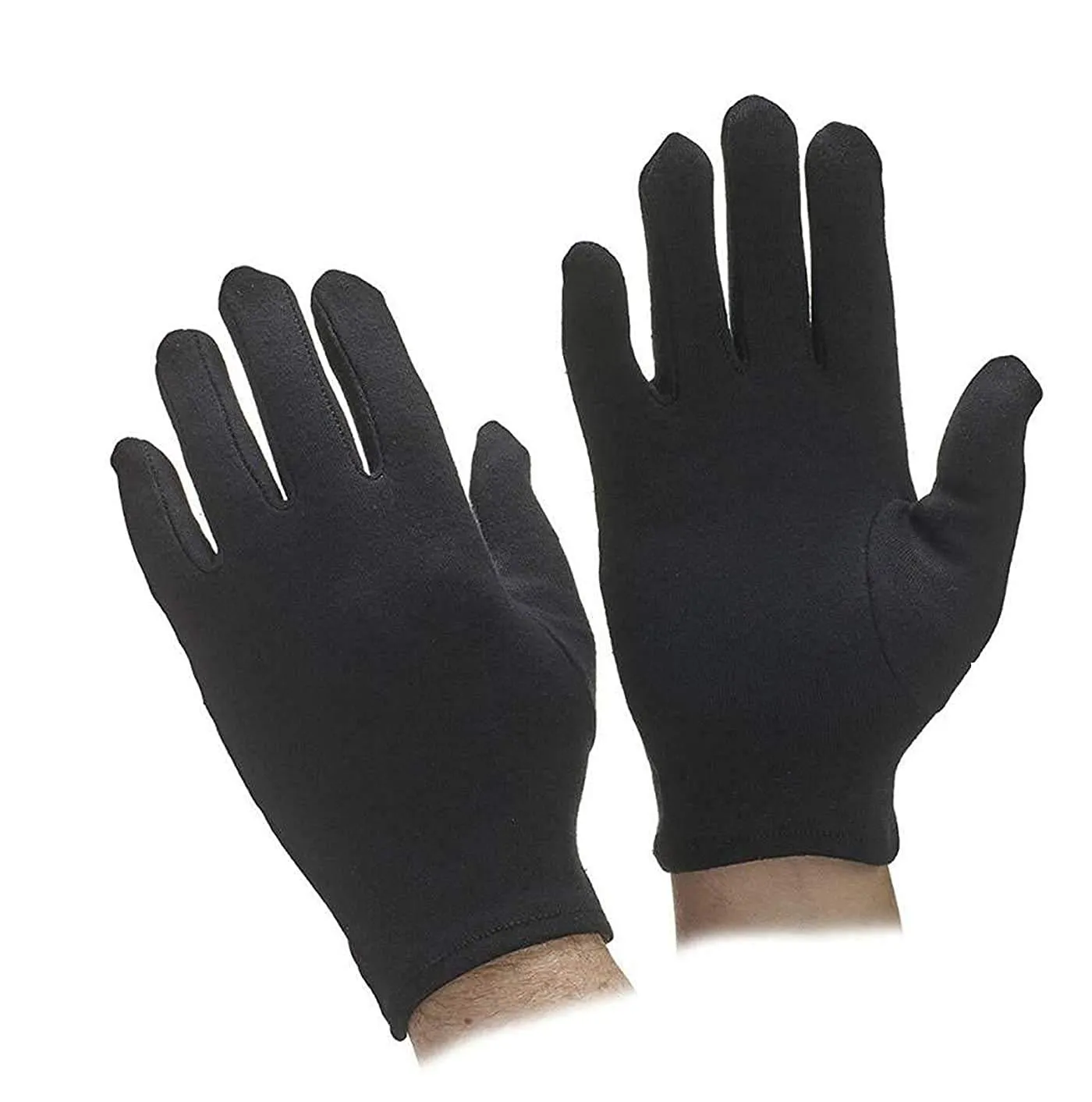 Kuber Industries Men's & Women's Cotton Hand Summer Gloves for Protection from Sun Burn/Heat/Pollution (Pack Of-2 Pairs, Black)-MASK46441