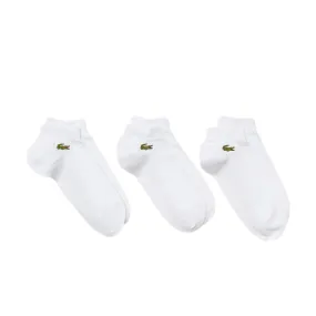 Lacoste Unisex Low-Cut Sports Socks 3 Pack - White