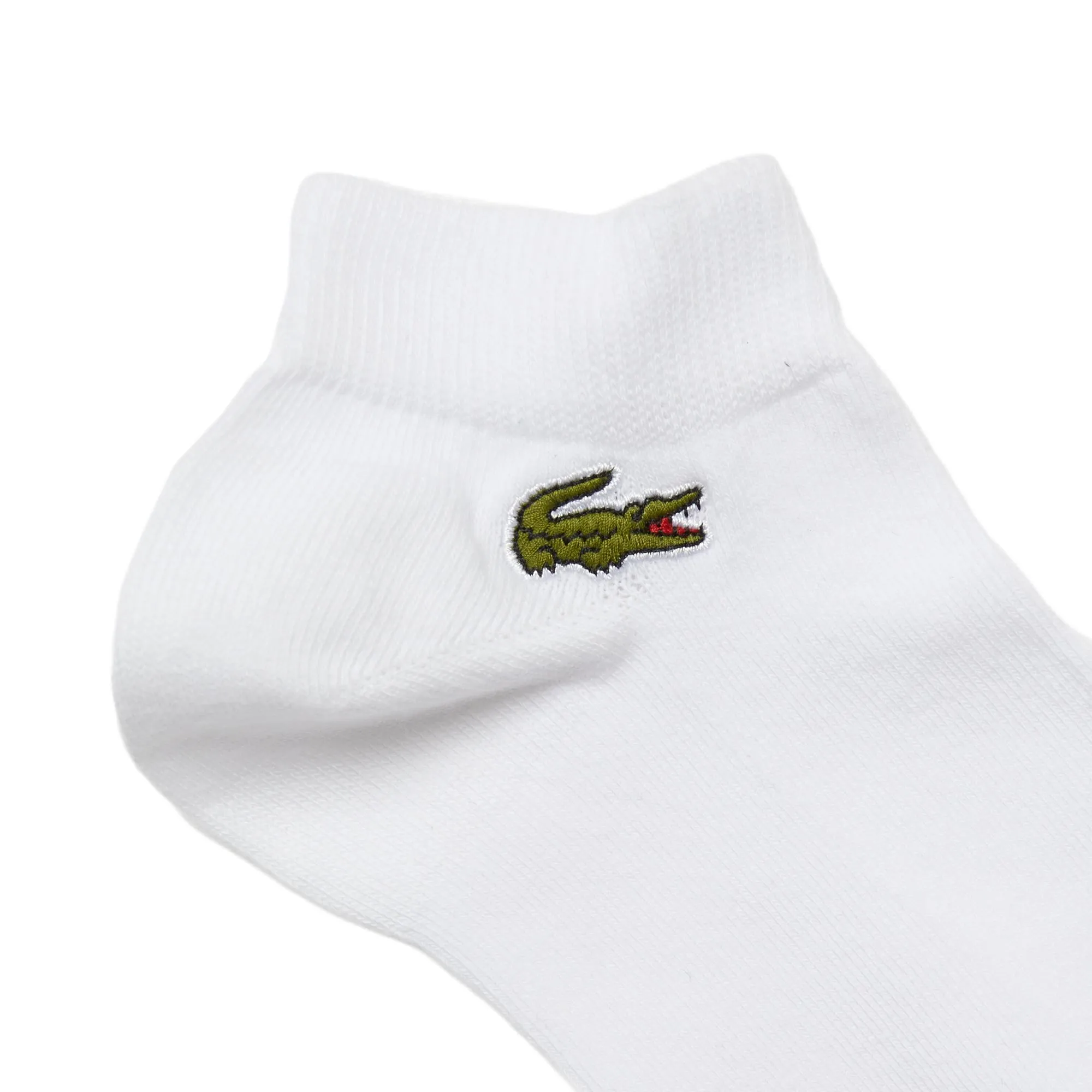 Lacoste Unisex Low-Cut Sports Socks 3 Pack - White