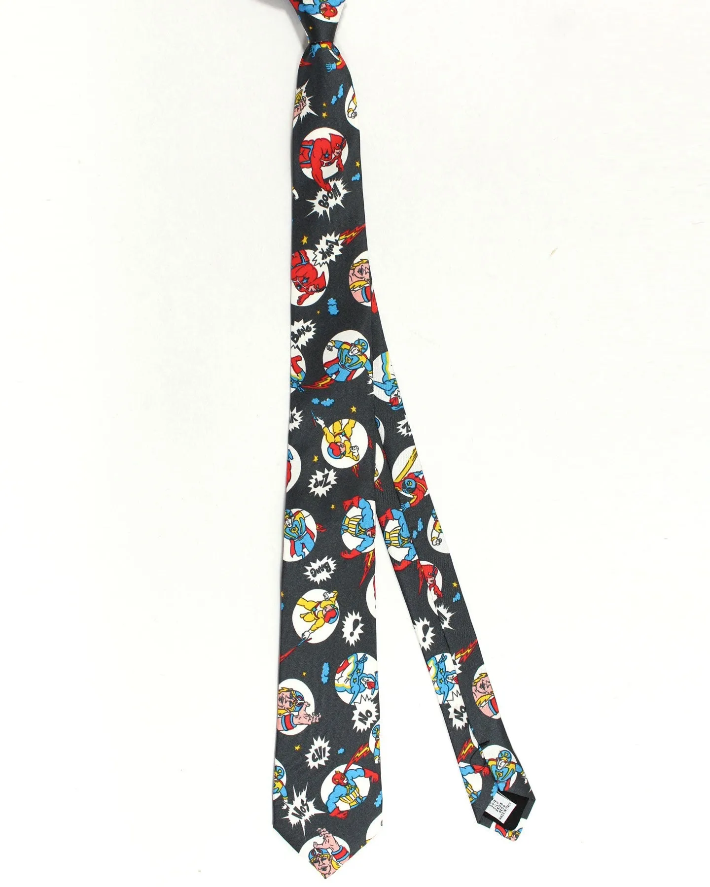 Moschino Tie Dark Gray Graphic Design - FINAL SALE