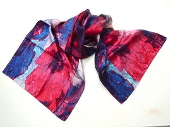 Pangborn Burst of Berries XL Oblong Silk Scarf