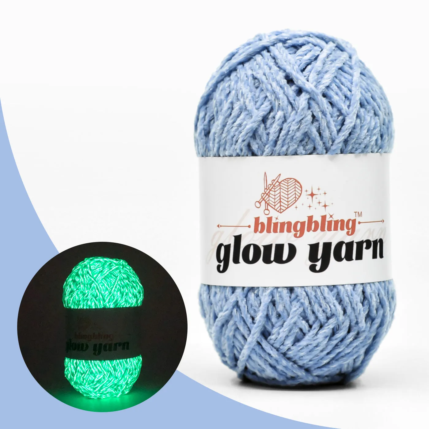 Premium Glow-in-the-Dark Chenille Yarn(14 colors)