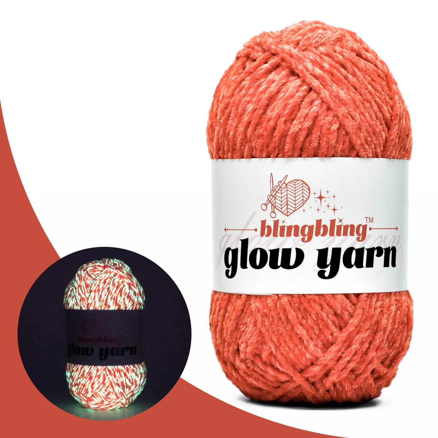 Premium Glow-in-the-Dark Chenille Yarn(14 colors)