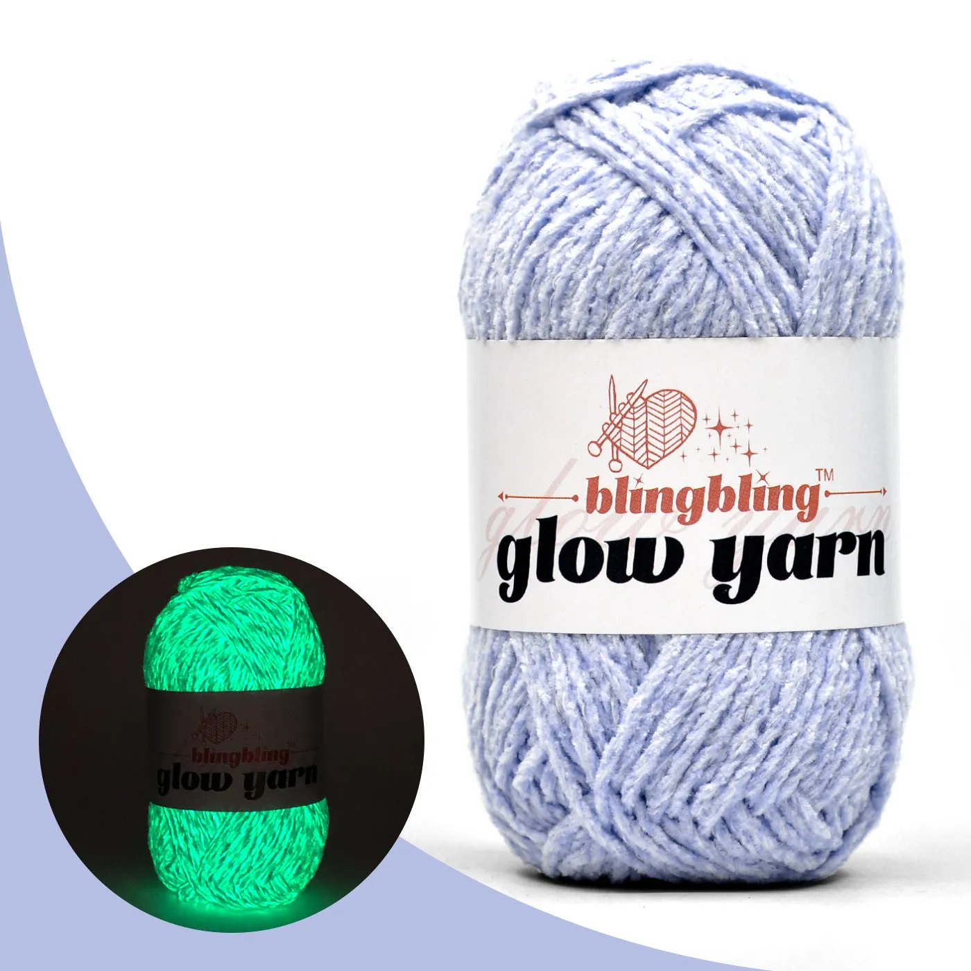 Premium Glow-in-the-Dark Chenille Yarn(14 colors)