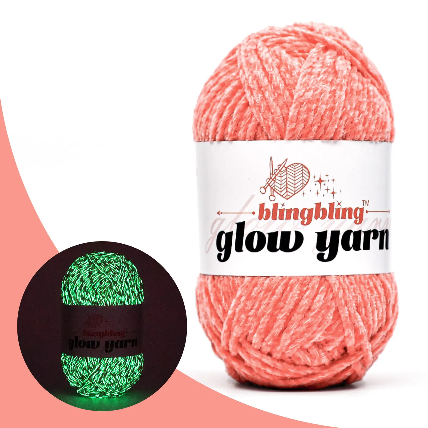 Premium Glow-in-the-Dark Chenille Yarn(14 colors)