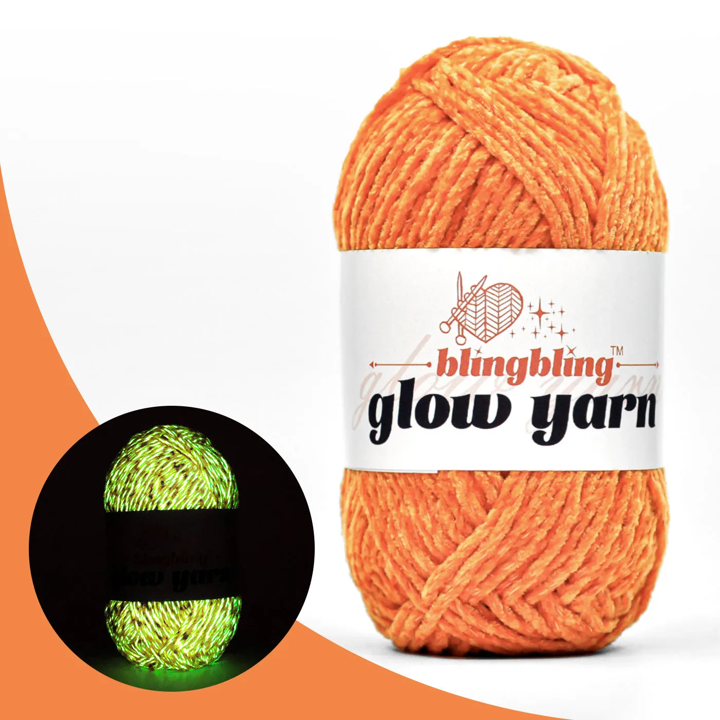 Premium Glow-in-the-Dark Chenille Yarn(14 colors)