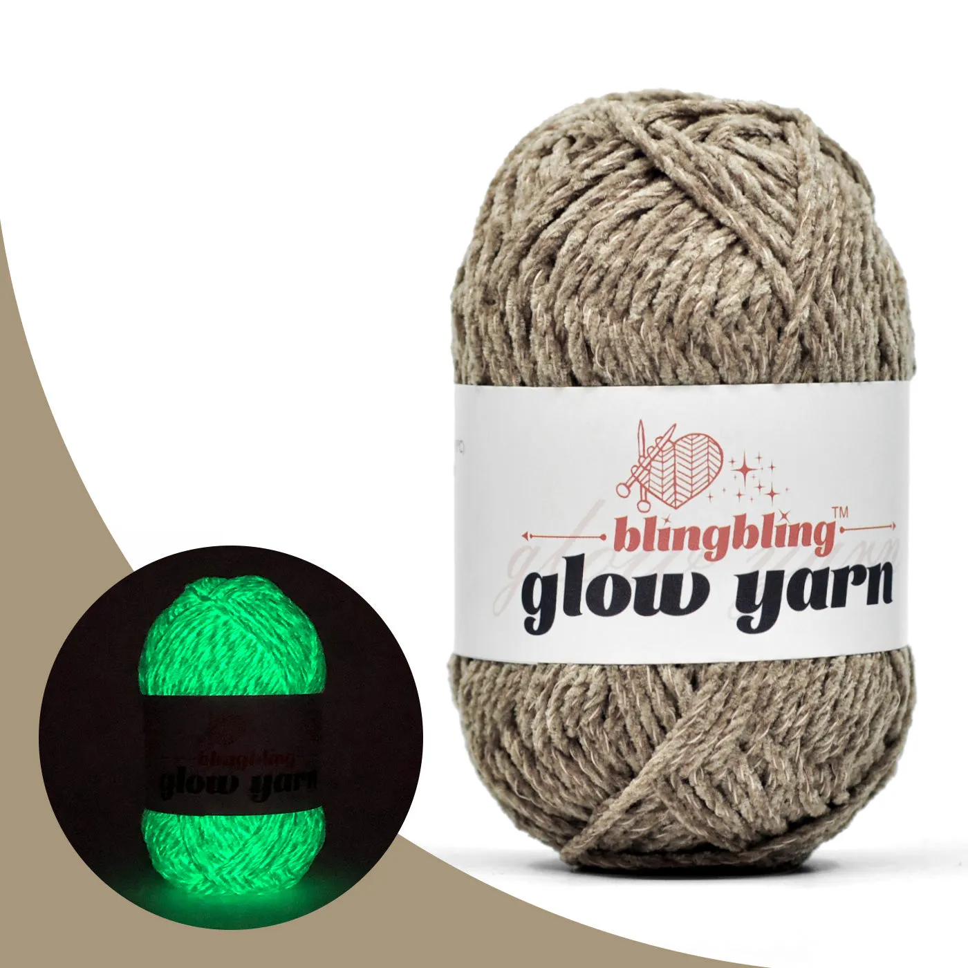 Premium Glow-in-the-Dark Chenille Yarn(14 colors)