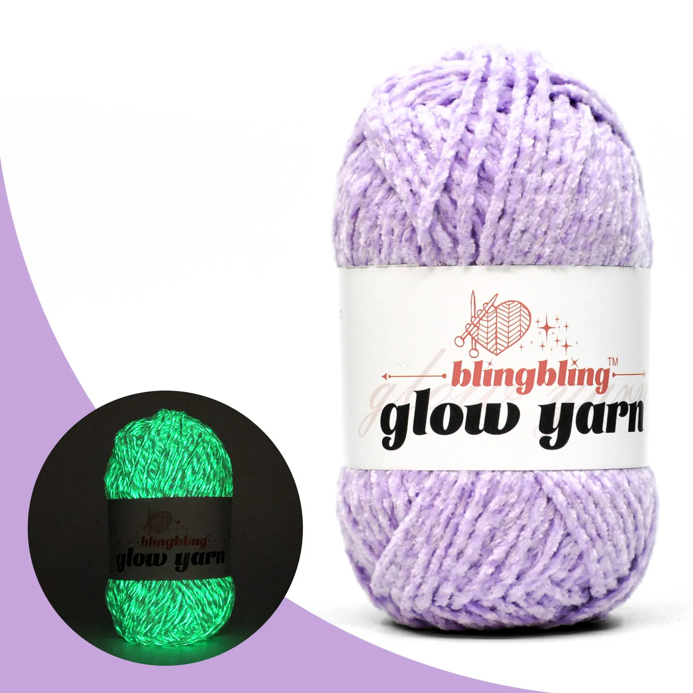 Premium Glow-in-the-Dark Chenille Yarn(14 colors)