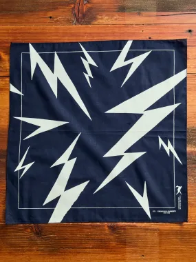 Printed Bandana in Navy Lightning