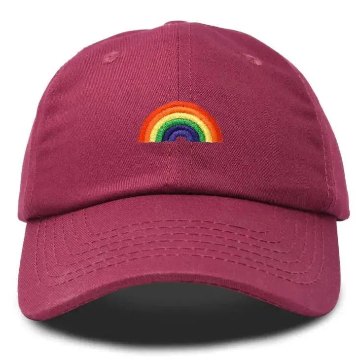 Rainbow Embroidered Ball Cap-