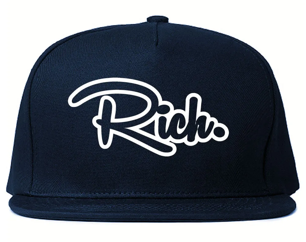 Rich Script Snapback Hat