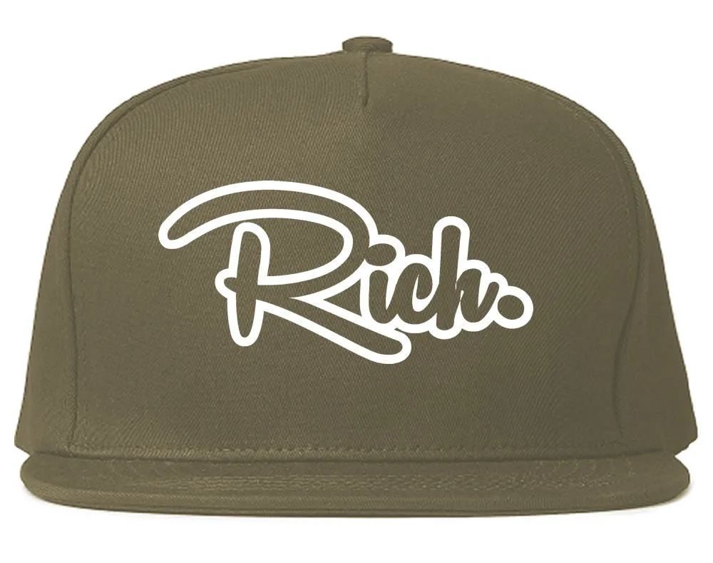 Rich Script Snapback Hat