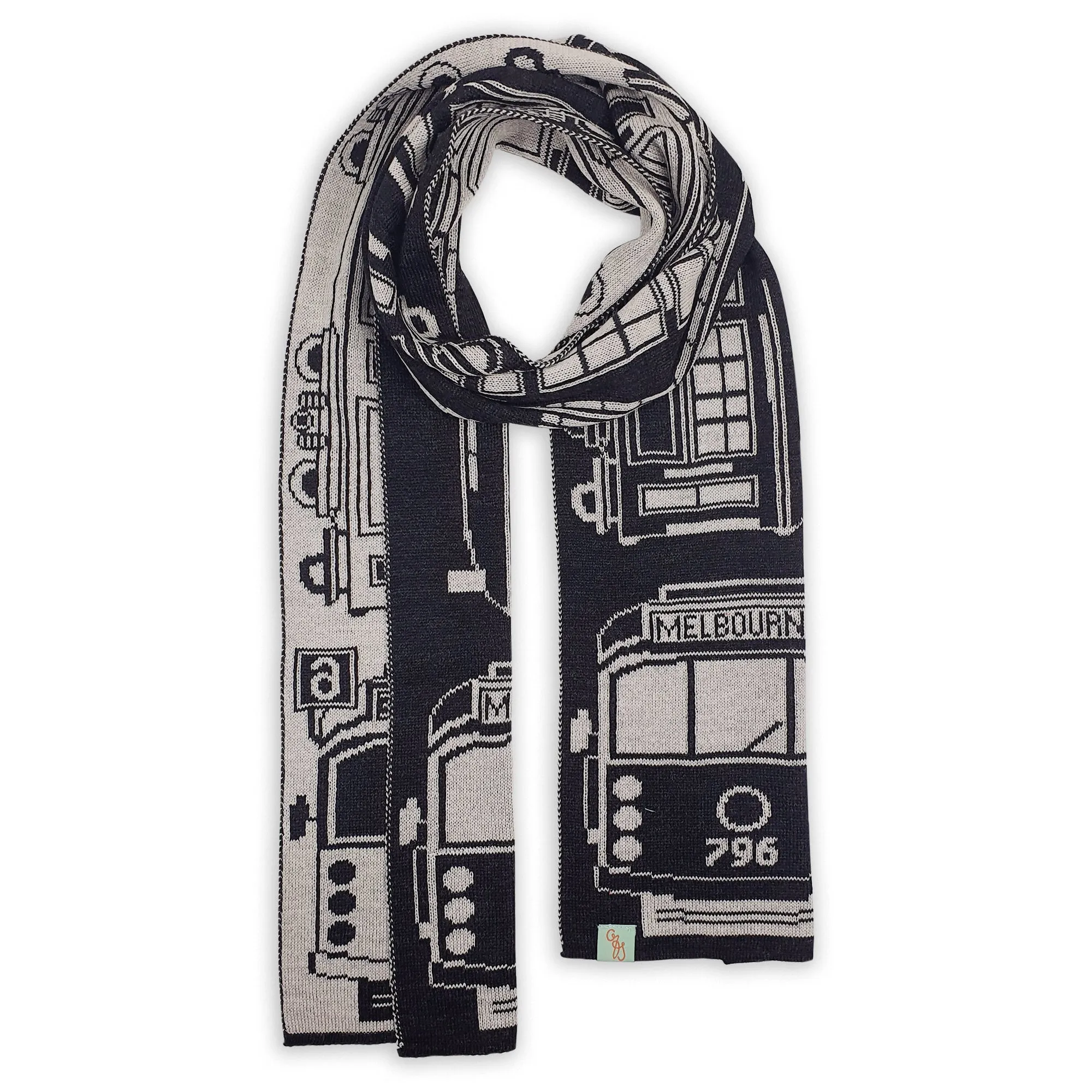 SCARVES - TRAM I AM - EXTRA FINE MERINO WOOL