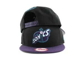 Seattle SuperSonics New Era 9Fifty Snapback Hat (Aqua Purple Gray Under Brim)