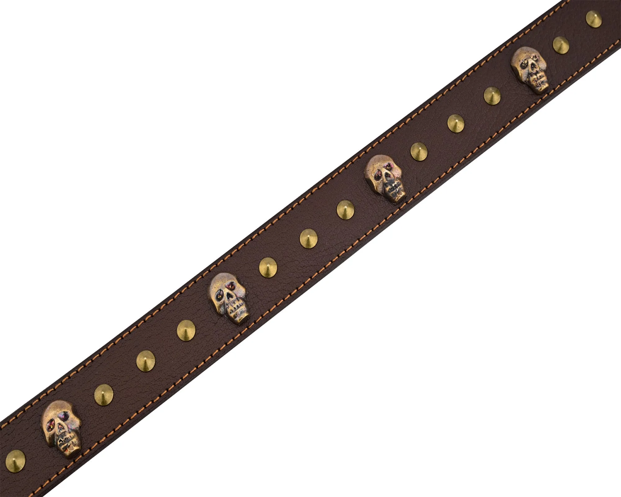 Skull and Pyramid Studs Genuine Leather Belt Punk Rock