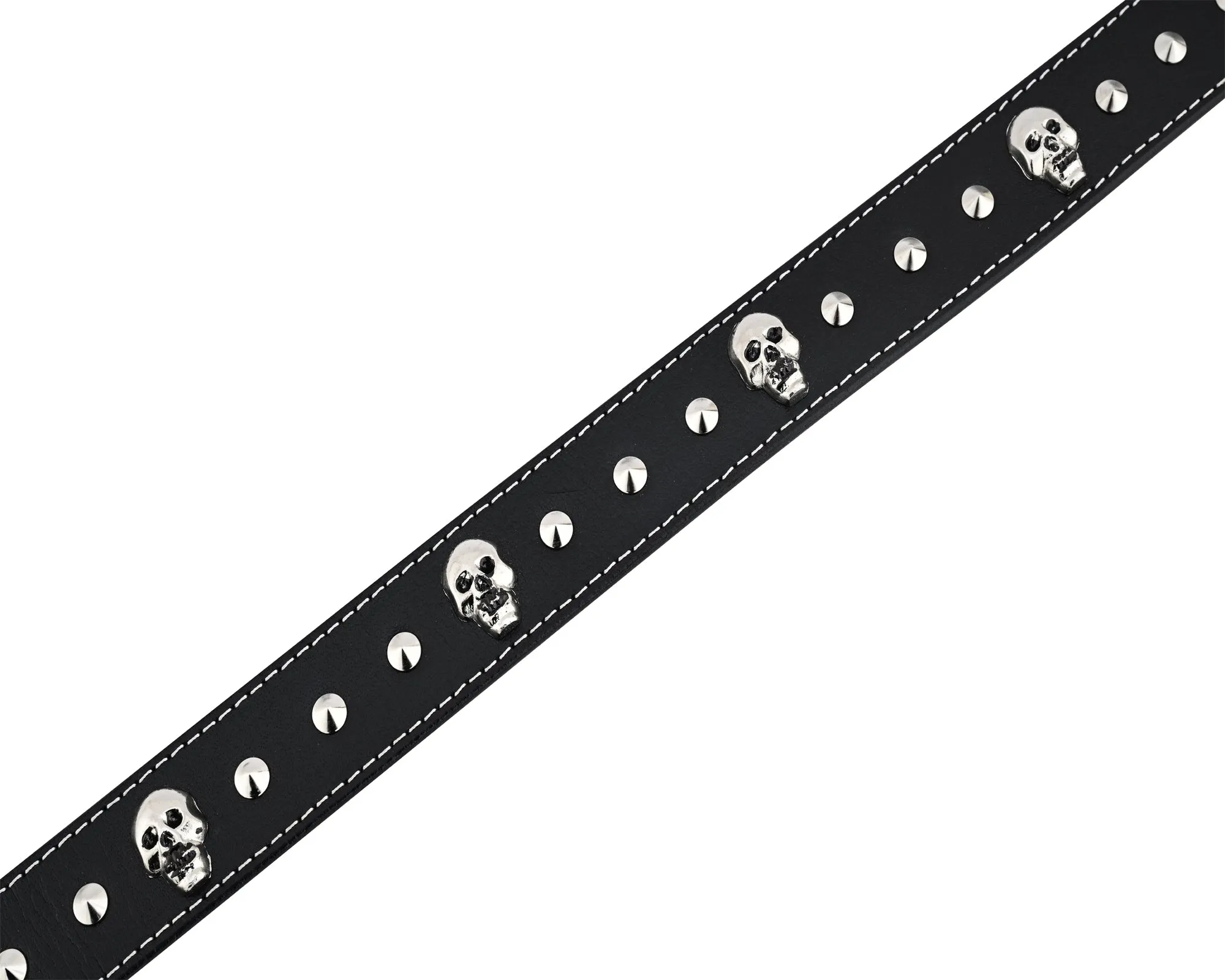 Skull and Pyramid Studs Genuine Leather Belt Punk Rock