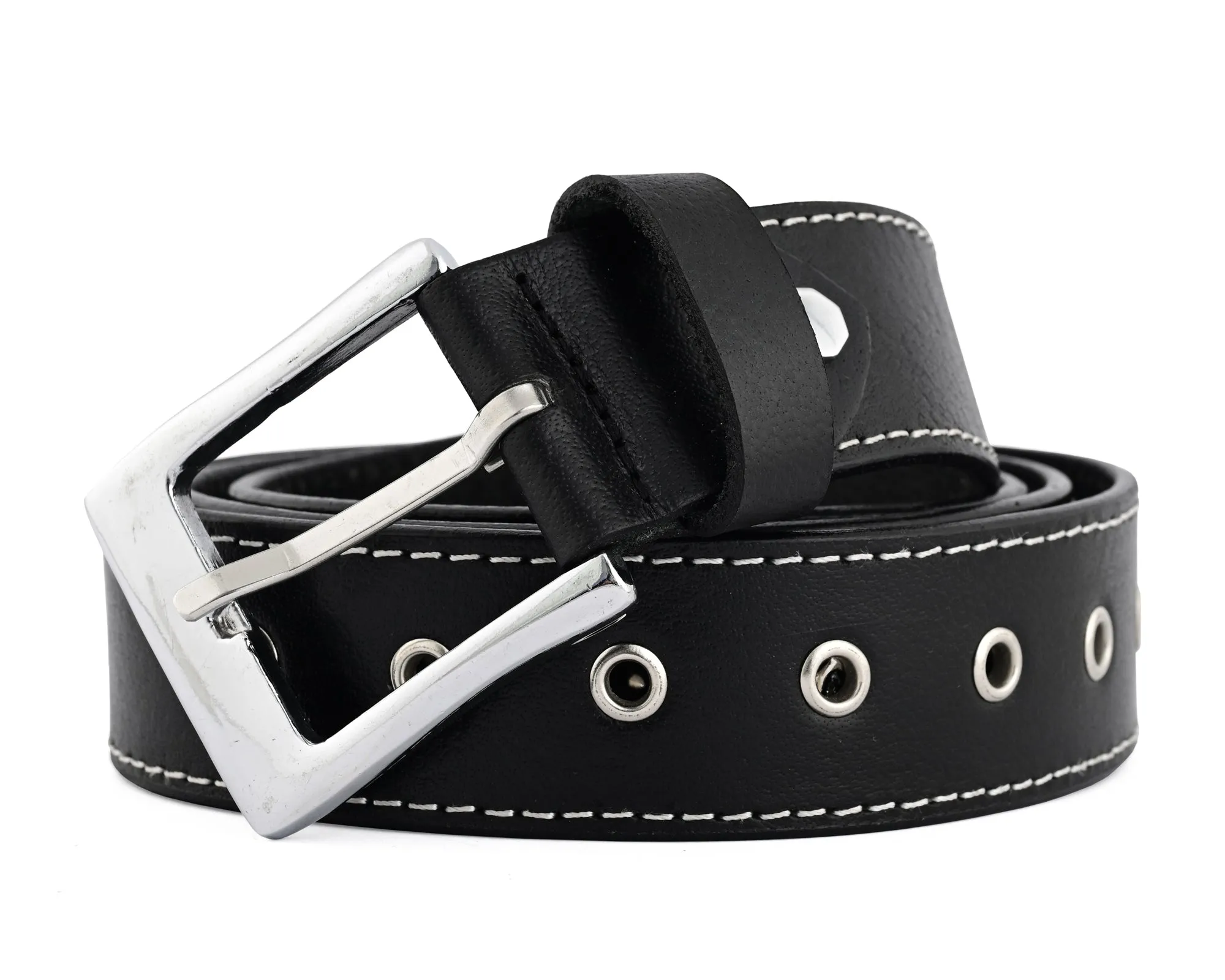 Skull and Pyramid Studs Genuine Leather Belt Punk Rock