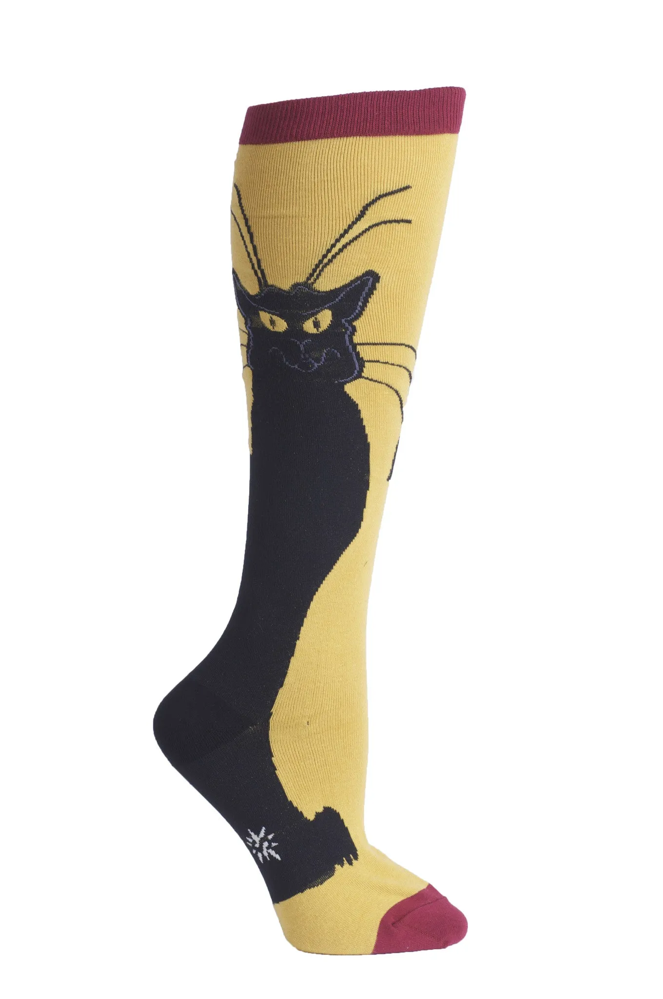 Sock It To Me Women's Funky Knee High Socks - Chat Noir