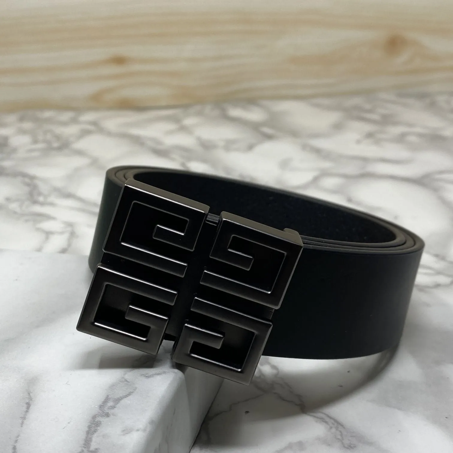 Square Section Leather Strap Belt-JonasParamount