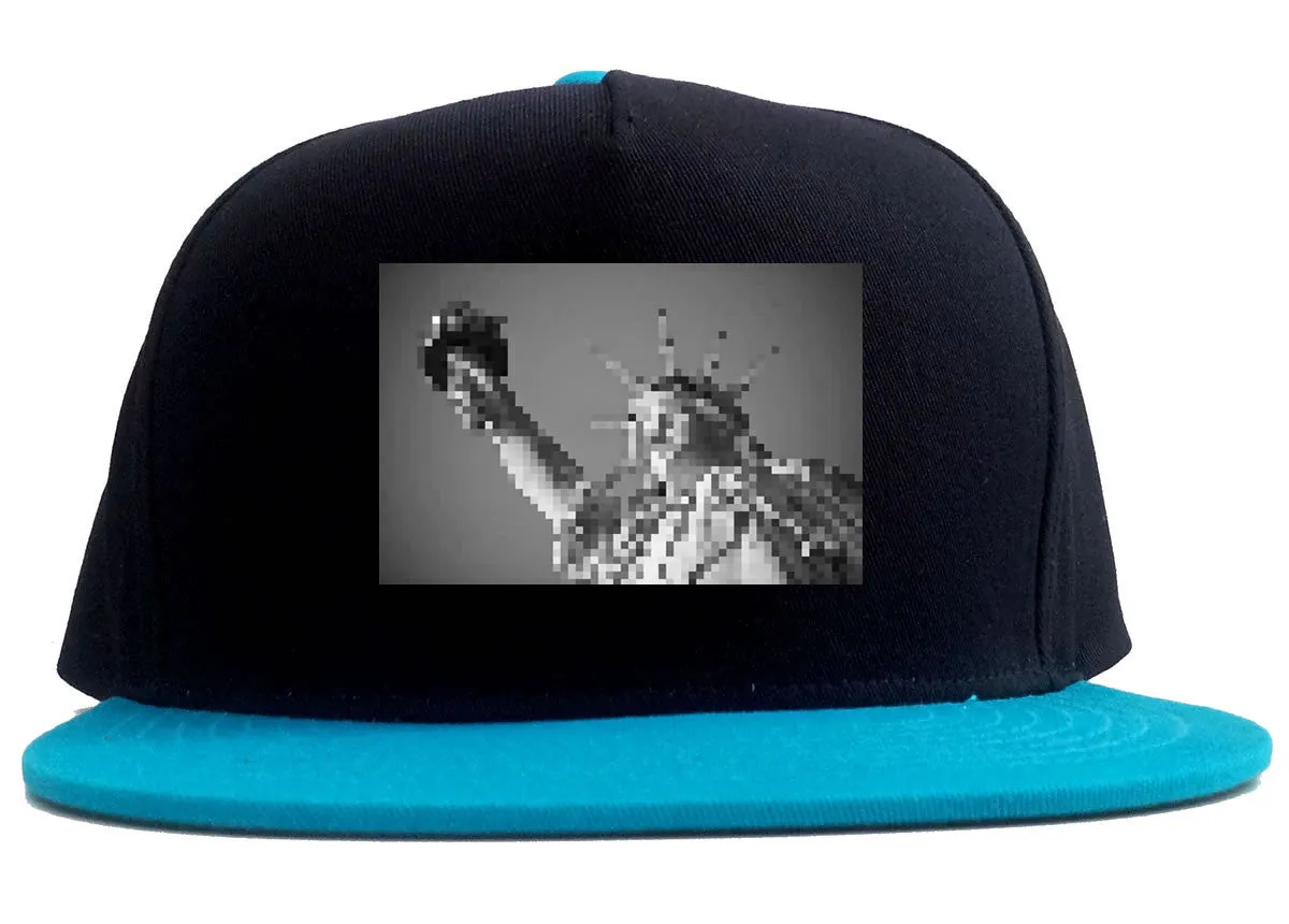 Statue Of Liberty Pixelated 2 Tone Snapback Hat