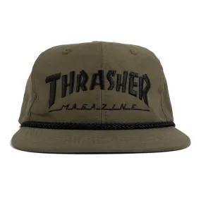 Thrasher - Thrasher Rope Snapback Olive/Black