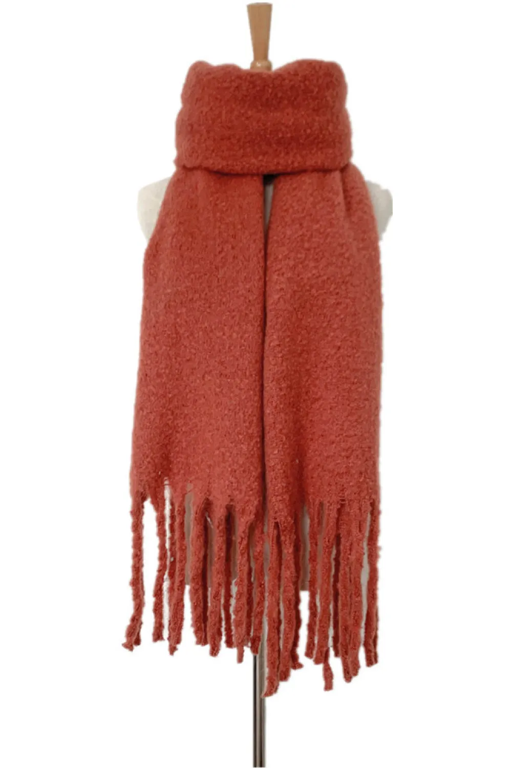 Trendy Fringe Scarf - Polyester, Fashion Forward Design