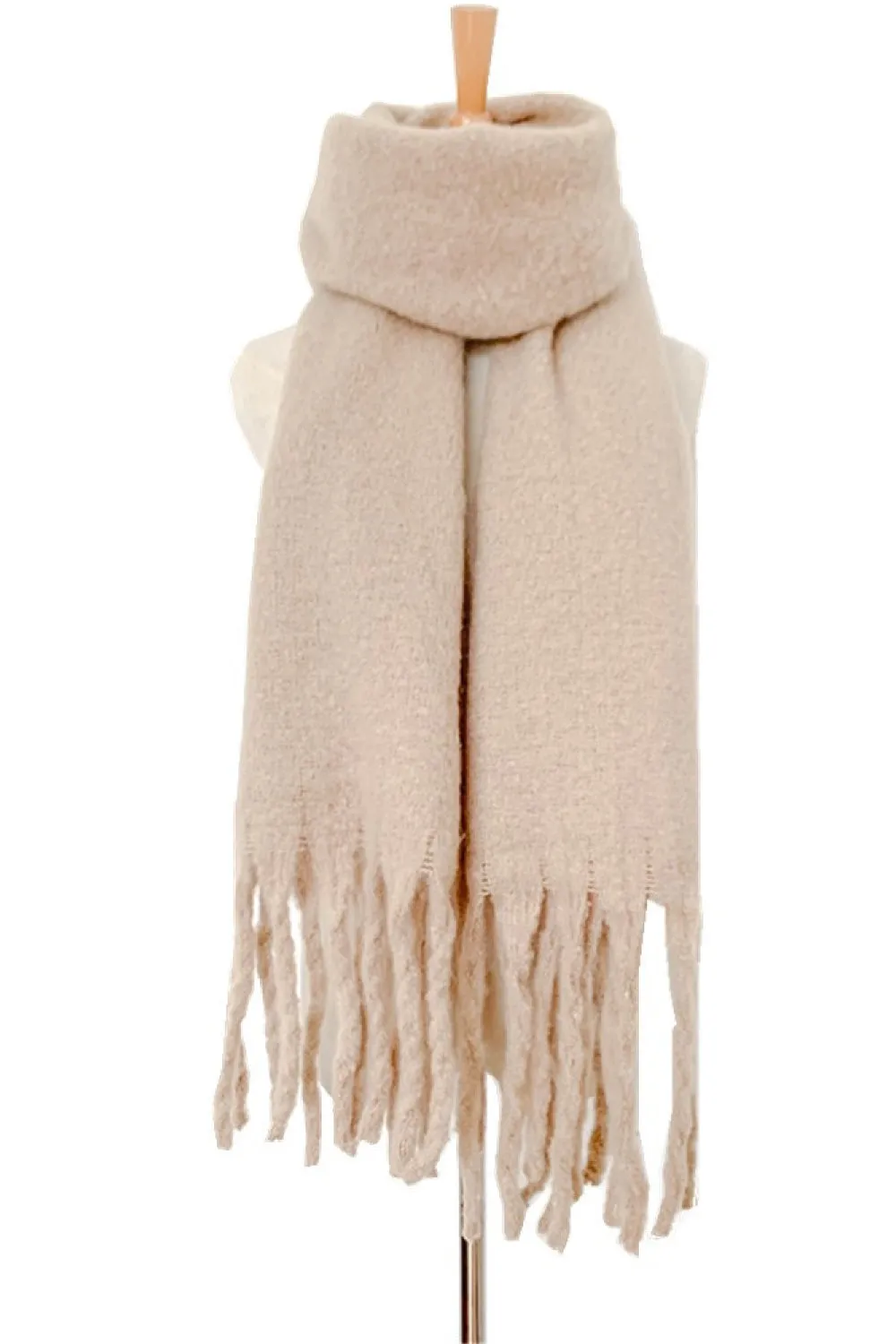 Trendy Fringe Scarf - Polyester, Fashion Forward Design