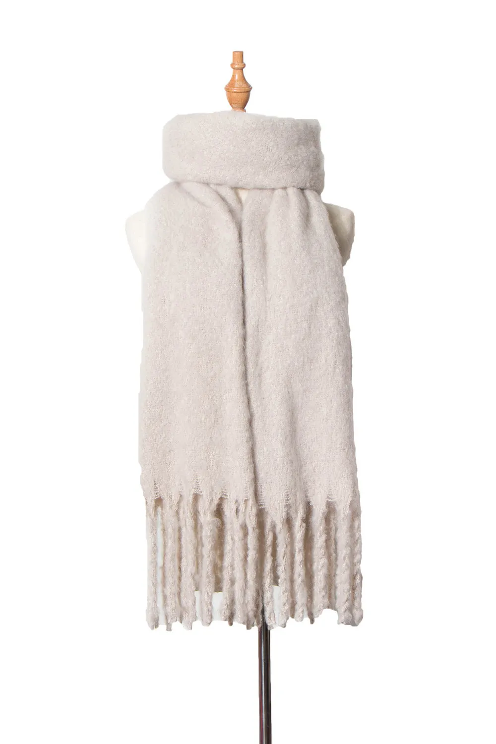 Trendy Fringe Scarf - Polyester, Fashion Forward Design