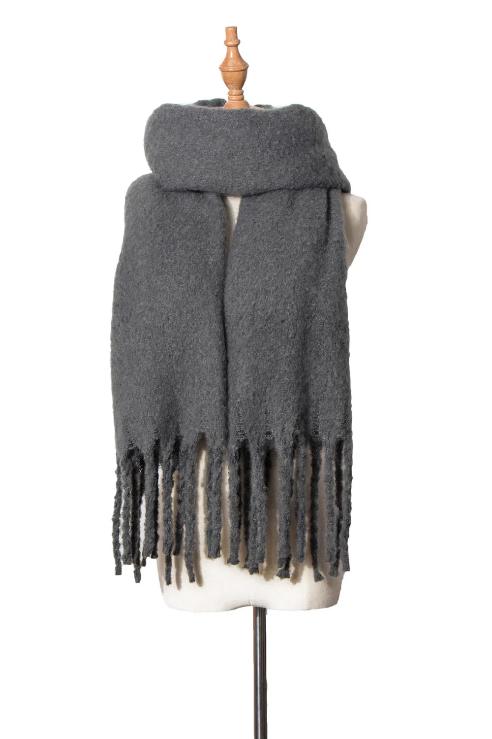 Trendy Fringe Scarf - Polyester, Fashion Forward Design