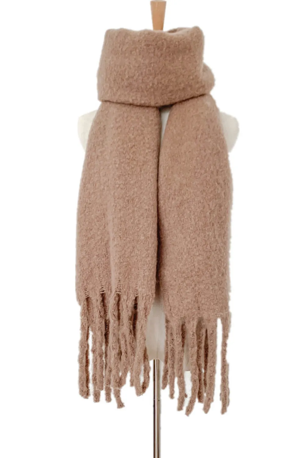 Trendy Fringe Scarf - Polyester, Fashion Forward Design