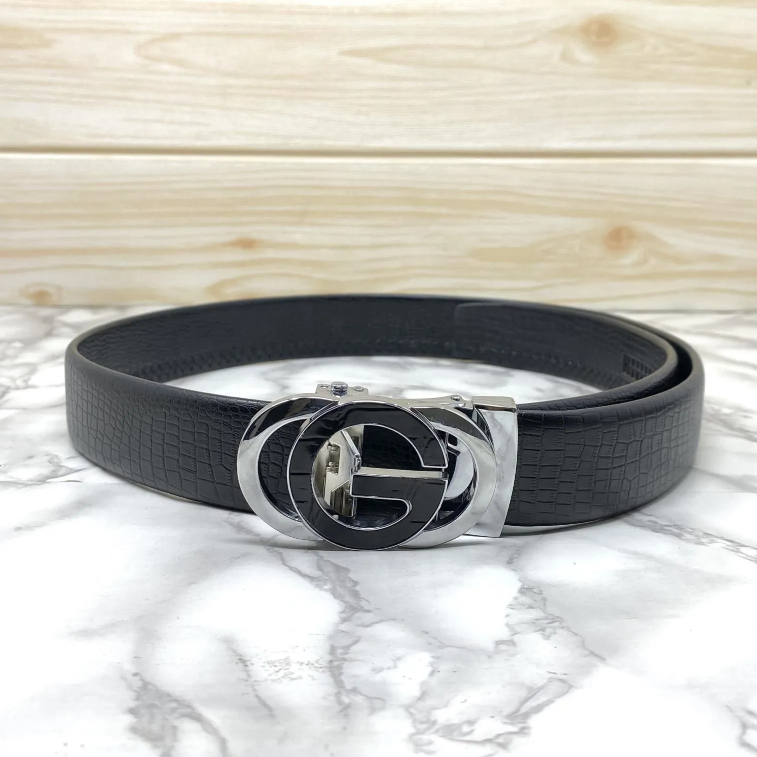 Tri G-Shape Casual Two Tone Adjustable Auto Belt For Men-JonasParamount