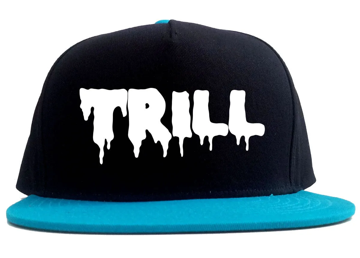 Trill Blood Drip Font 2 Tone Snapback Hat