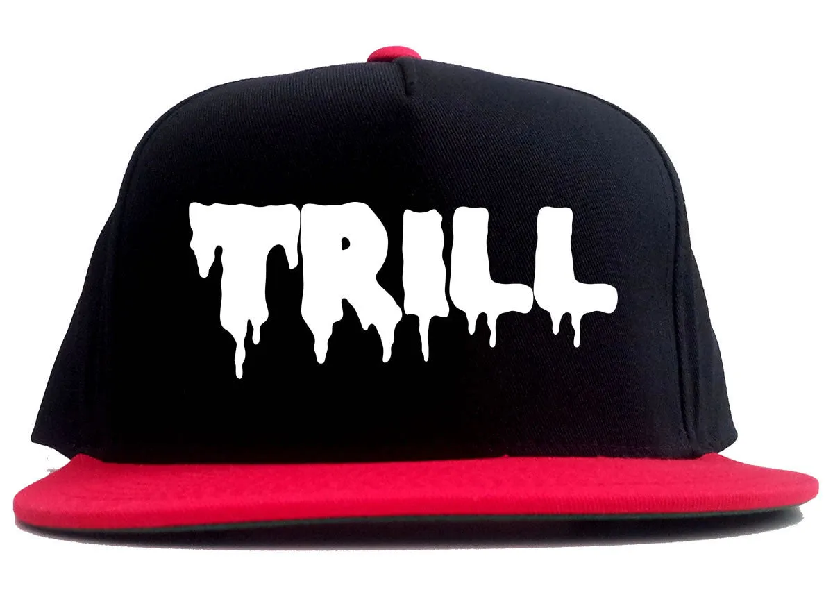 Trill Blood Drip Font 2 Tone Snapback Hat