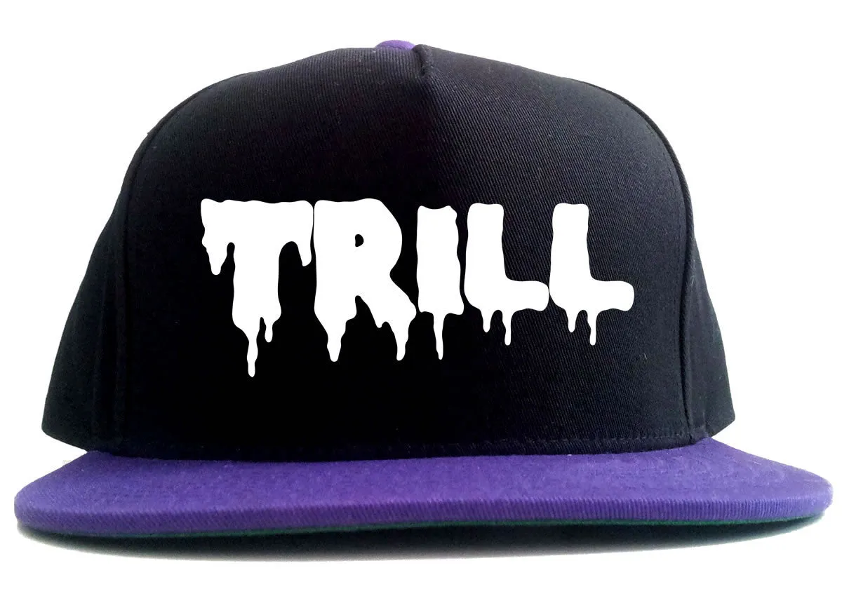 Trill Blood Drip Font 2 Tone Snapback Hat