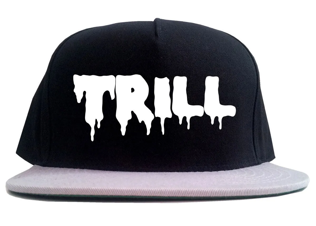 Trill Blood Drip Font 2 Tone Snapback Hat