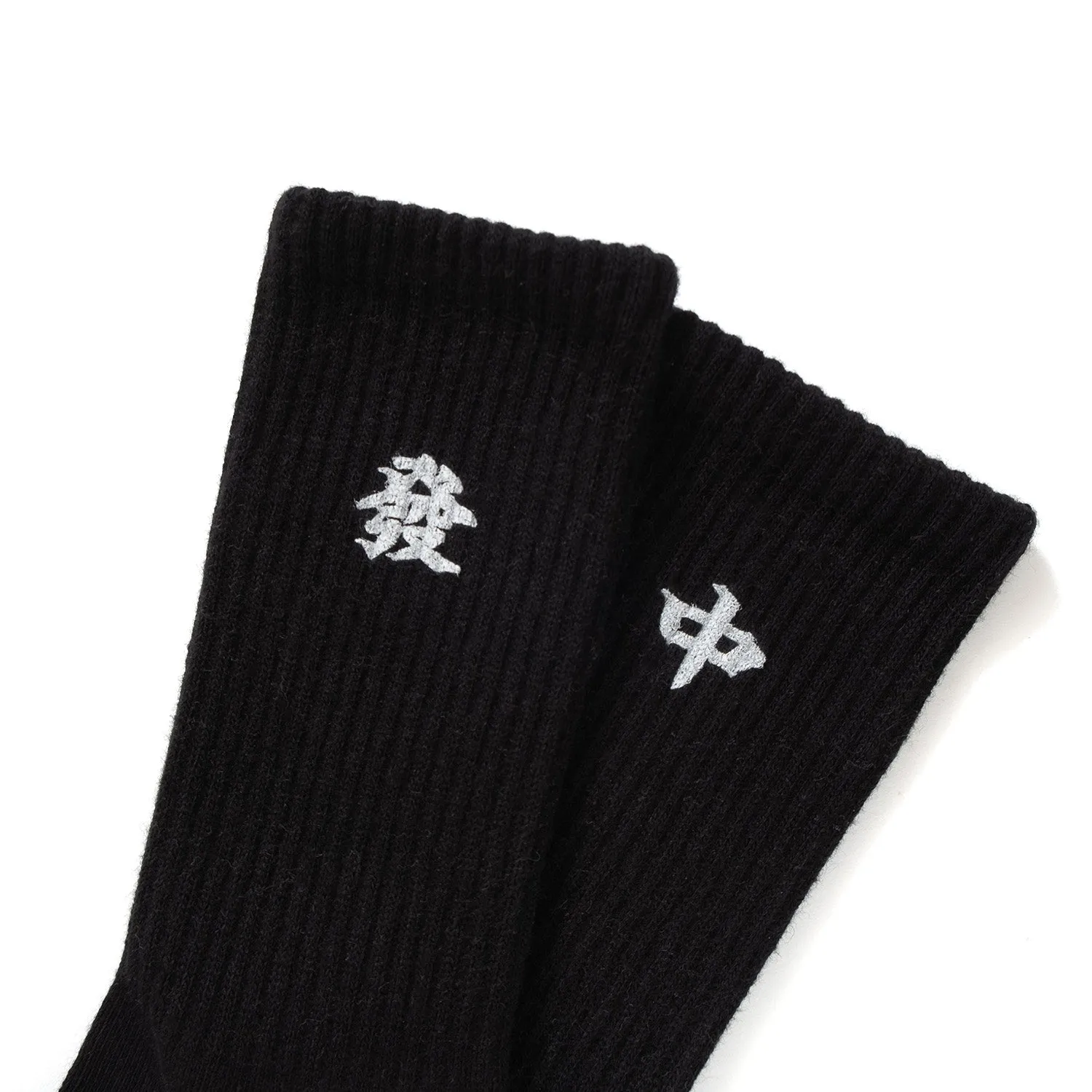 (ZA084) Mahjong Rich & Center Graphic Socks