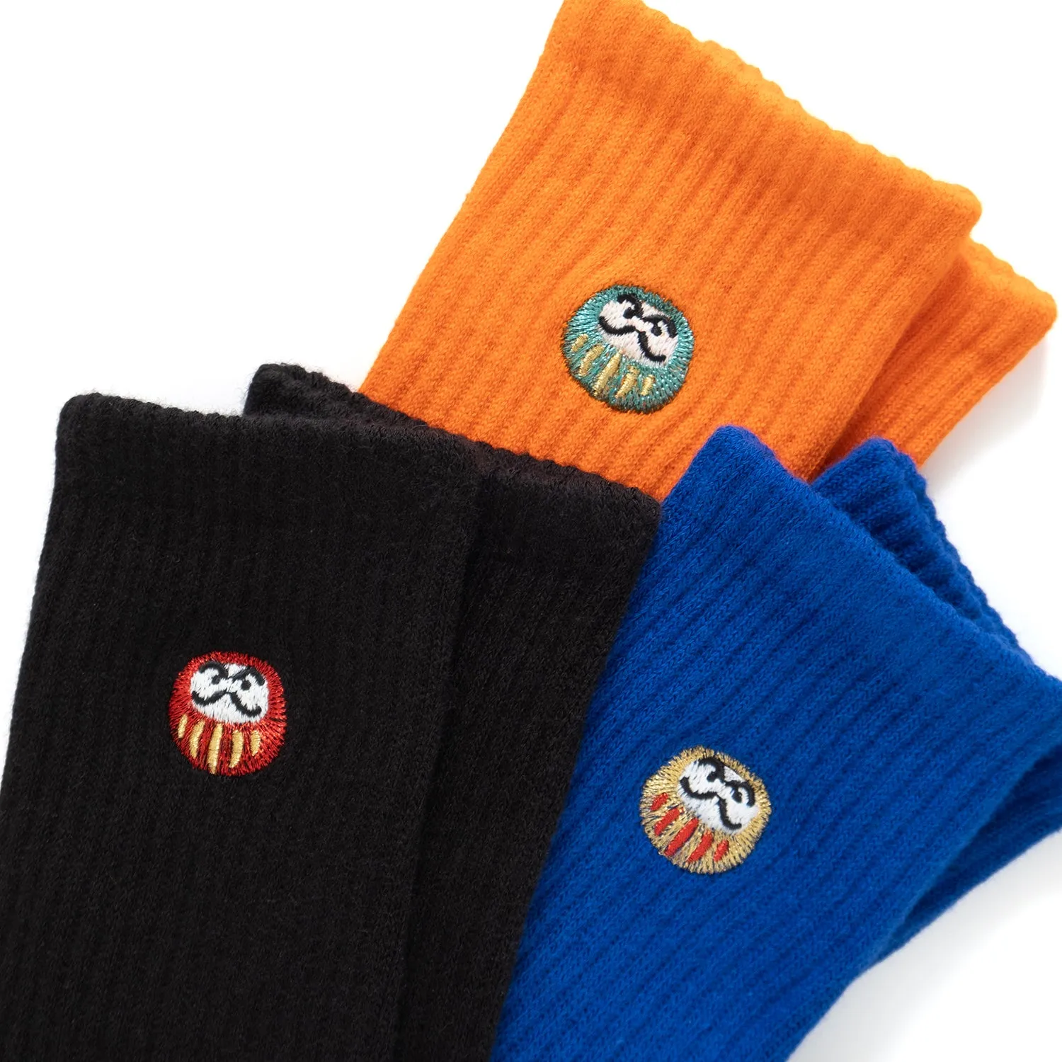 (ZA091) Daruma Graphic Embroidery Socks